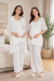 Lohusa Hamile Ekru Pijama Takımı Sabahlık 33006